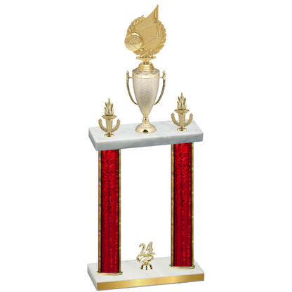 Double Red Glacier Year Volleyball Trophy
