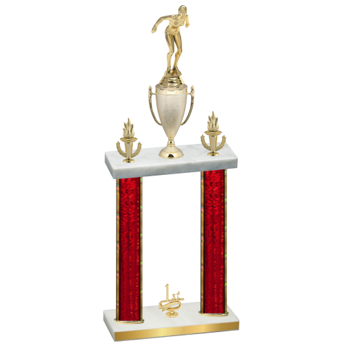 Double Red Glacier First Place Tennis Trophy