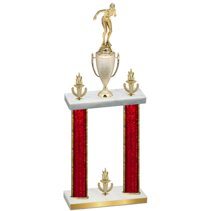 Double Red Glacier Victory Tennis Trophy