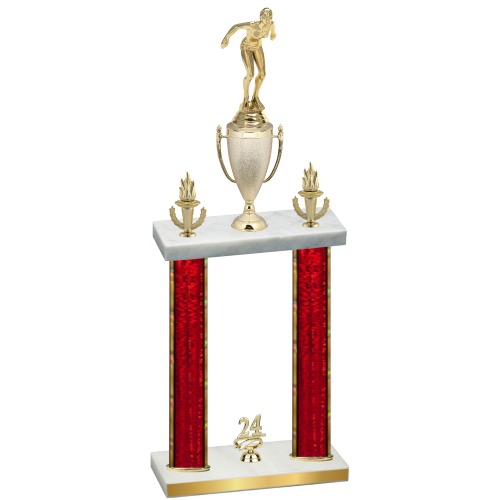 Double Red Glacier Year Tennis Trophy