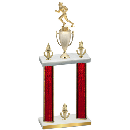 Double Red Glacier Victory Football Trophy