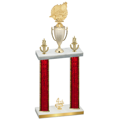 Double Red Glacier Fourth Place Swimming Trophy