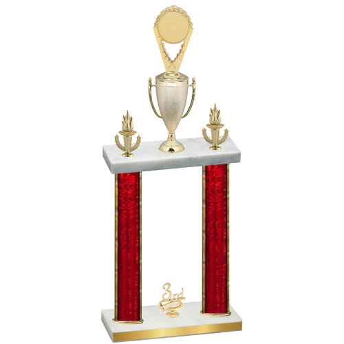 Double Red Glacier Third Place Insert Trophy