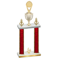 Double Red Glacier Fourth Place Insert Trophy