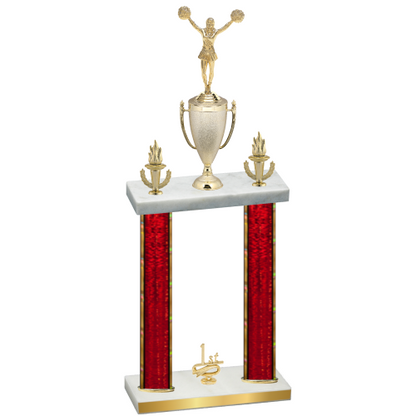 Double Red Glacier First Place Cheerleading Trophy