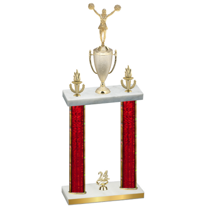 Double Red Glacier Year Cheerleading Trophy