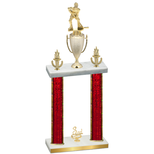 Double Red Glacier Third Place Hockey Trophy