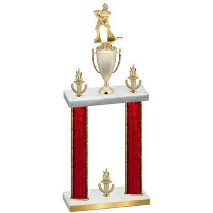 Double Red Glacier Victory Hockey Trophy