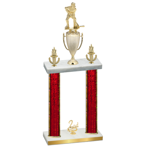 Double Red Glacier Second Place Hockey Trophy