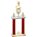 Double Red Glacier Third Place Lacrosse Trophy