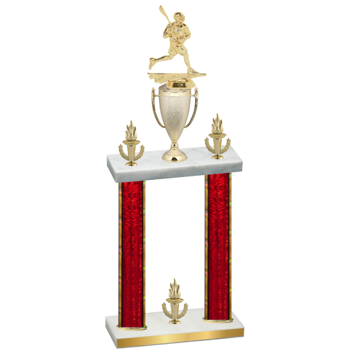 Double Red Glacier Victory Lacrosse Trophy