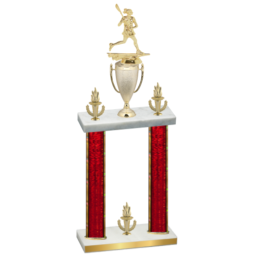 Double Red Glacier Victory Lacrosse Trophy