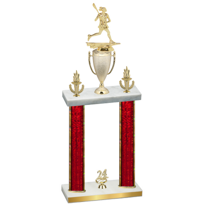 Double Red Glacier Year Lacrosse Trophy