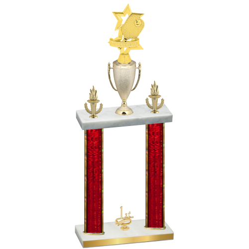 Double Red Glacier First Place Pickleball Trophy