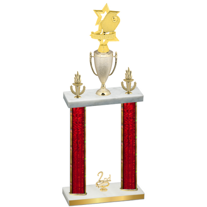 Double Red Glacier Second Place Pickleball Trophy
