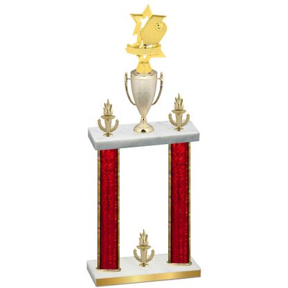 Double Red Glacier Victory Pickleball Trophy