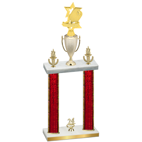 Double Red Glacier Year Pickleball Trophy