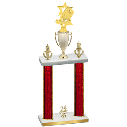 Double Red Glacier Year Pickleball Trophy