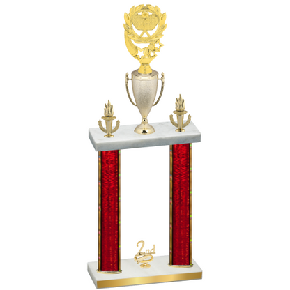 Double Red Glacier Second Place Pickleball Trophy