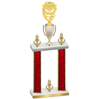 Double Red Glacier Victory Pickleball Trophy