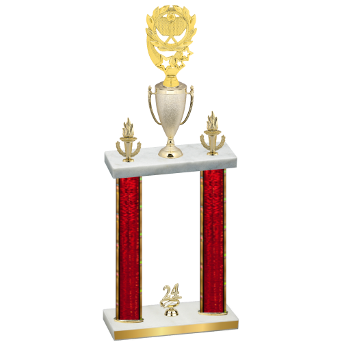 Double Red Glacier Year Pickleball Trophy
