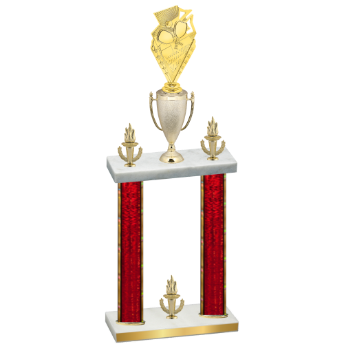 Double Red Glacier Victory Pickleball Trophy