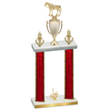 Double Red Glacier First Place Horses Trophy