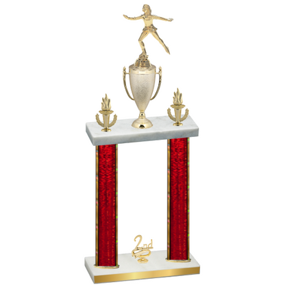 Double Red Glacier Second Place Skater Trophy