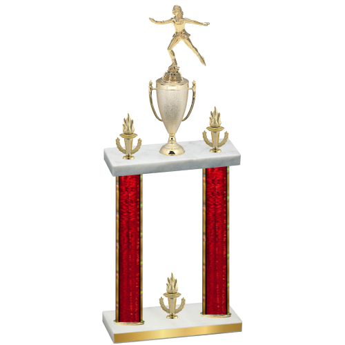 Double Red Glacier Victory Skater Trophy