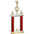 Double Red Glacier Year Holiday Trophy