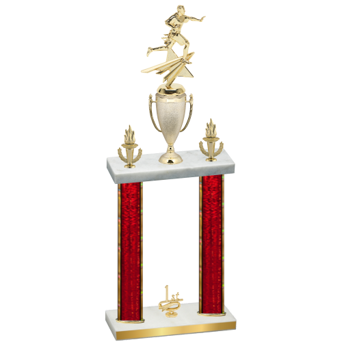 Double Red Glacier First Place Flag Football Trophy