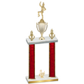 Double Red Glacier Third Place Majorette Trophy