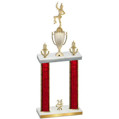 Double Red Glacier Year Majorette Trophy