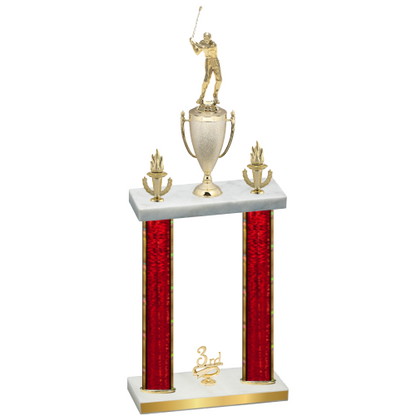 Double Red Glacier Third Place Golf Trophy