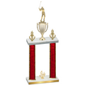 Double Red Glacier Fourth Place Golf Trophy