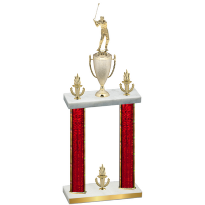Double Red Glacier Victory Golf Trophy