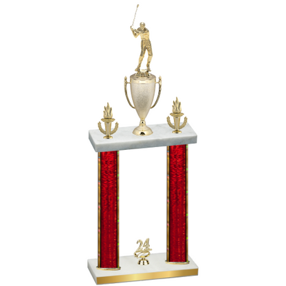 Double Red Glacier Year Golf Trophy