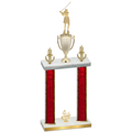 Double Red Glacier Fourth Place Golf Trophy