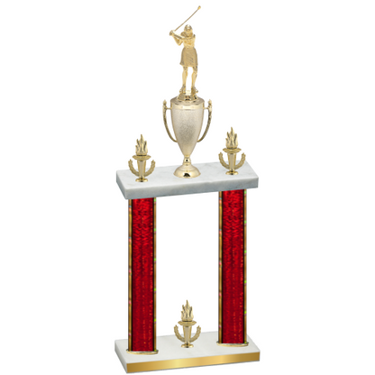 Double Red Glacier Victory Golf Trophy