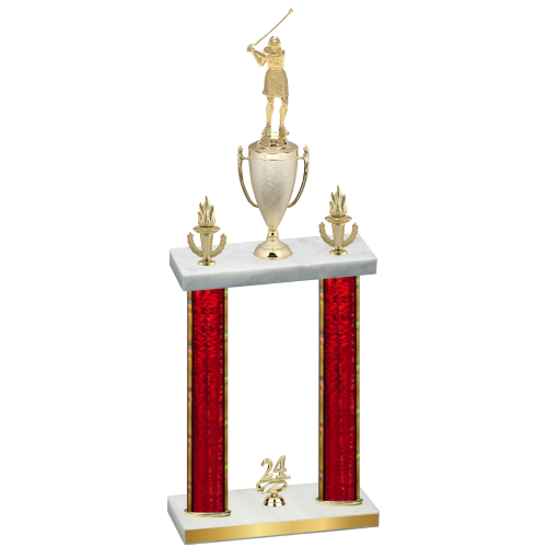 Double Red Glacier Year Golf Trophy