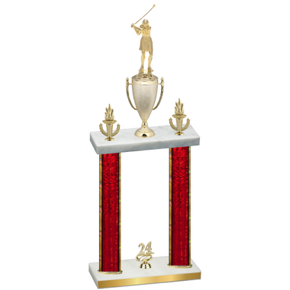 Double Red Glacier Year Golf Trophy