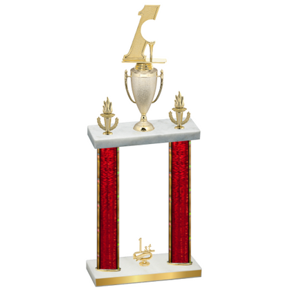Double Red Glacier First Place Golf Trophy