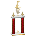 Double Red Glacier Fourth Place Golf Trophy