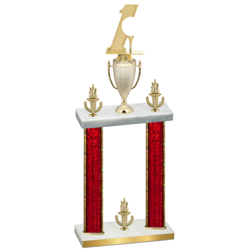 Double Red Glacier Victory Golf Trophy