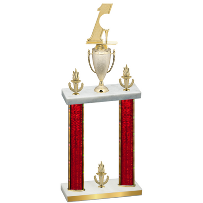 Double Red Glacier Victory Golf Trophy