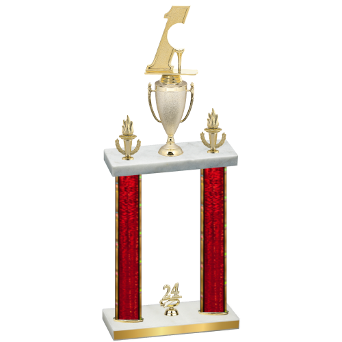 Double Red Glacier Year Golf Trophy