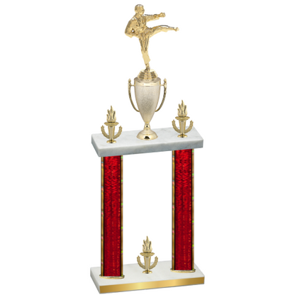 Double Red Glacier Victory Karate Trophy