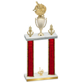 Double Red Glacier First Place Baseball Trophy