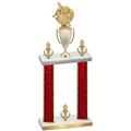 Double Red Glacier Victory Baseball Trophy