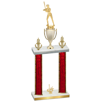 Double Red Glacier First Place Softball Trophy